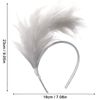 MWOOT 1920s Feathered Fascinator, Vintage Feather Headband, White Feather Headpiece, Hair Headwear Accessories for Carnival Masquerade Decor, Ball Venetian Prom Costume Party Accessories