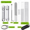 VOGARB Portable Thin Nail Clippers with Case, Silver