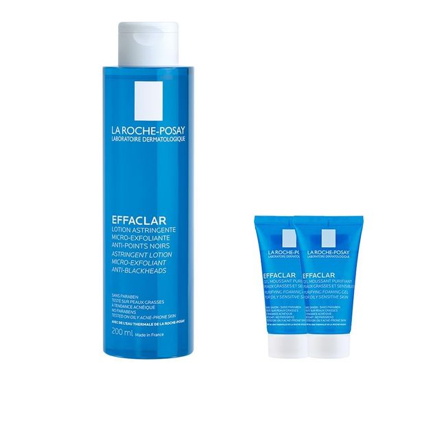 La Roche-Posay Effaclar Tonik 200ml ve Effaclar Jel 15mlx2 Yağlı Ciltler için Cilt Bakım Seti