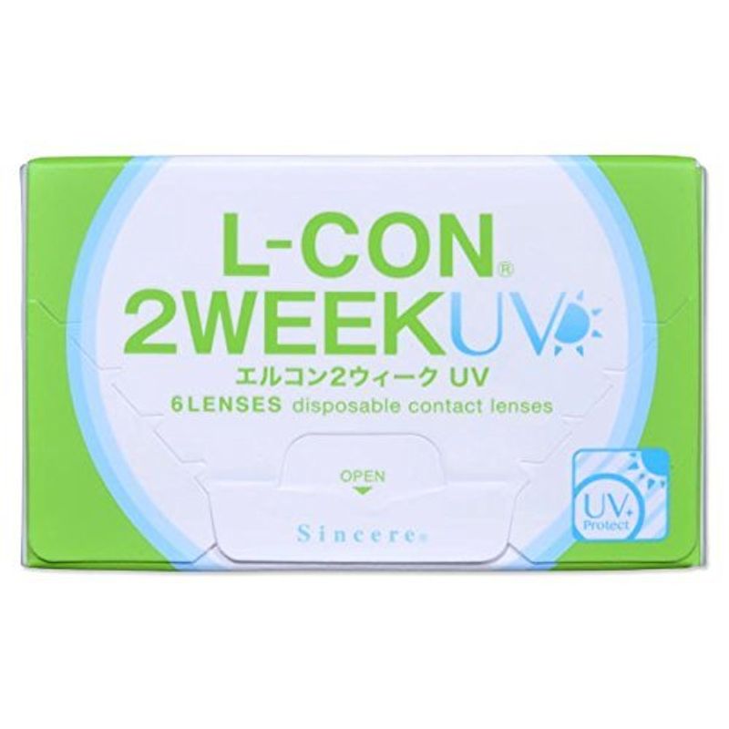 L-CON 2WEEK UV, Elcon, 2 Week UV Replacement, All Day Wear Lenses, 6 ...