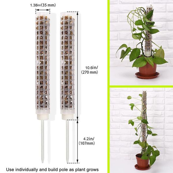 2Pcs Moss Poles for Plant Monstera Climbing Plant Support Stackable