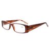 Eyekepper 5-Pack Spring Hinges Rectangular Reading Glasses Readers Brown +2.0