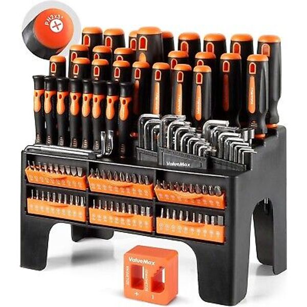 126-Piece Magnetic Screwdriver Set with Organizer & Magnetizer for DIY Projects