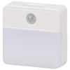 OHM NIT-BLA6JSQ-W LED Sensor Night Light, Light and Dim + Human Sensor, Indoor Use, 40 lm, Battery Operated