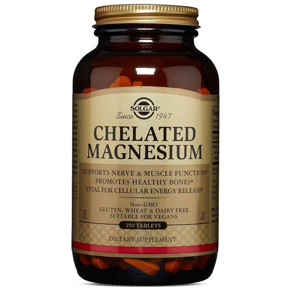 Solgar chelated magnesium tablets- 250 ct
