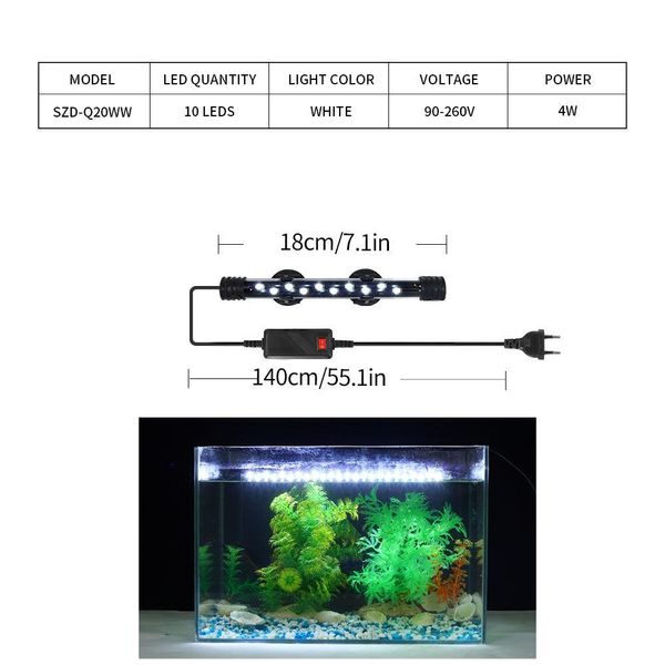 High-Brightness Led Fish Tank Light: Illuminate Your Ornamental Fish With Style - 11 Style / Eu