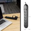 Cordinate 60083 6-Outlet Surge Protector, 2.5', Black