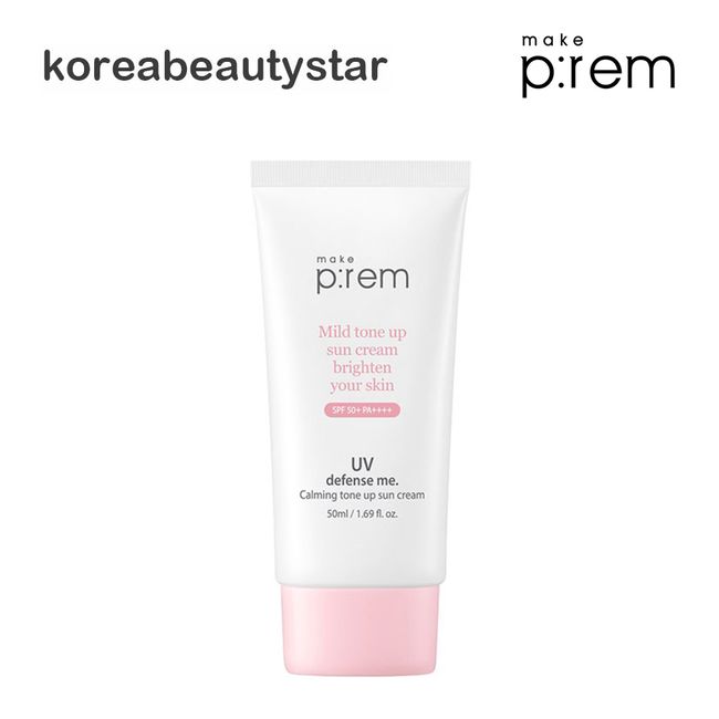 make p:rem UV defense me. Calming Tone-up Sunscreen 50ml/UV defecnse me. Calming Tone-up Sun Cream Korean Cosmetics Sunscreen [Free Shipping]