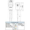 Suns IL4E-12E-R-U6 LED 1/2" Red Indicator Light Raised 12V Wire Ideal