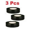 3pc  Black Adhesive PVC Plastic Electrical Tape Each Roll 0.71 × 50 ft Black