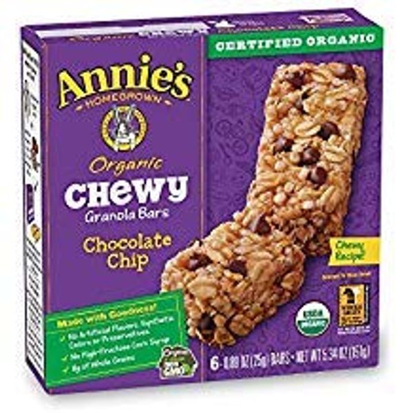 Annie's Organic , Chocolate Chip, 0.98-Ounce Bars, 6 count, (pack of 4)