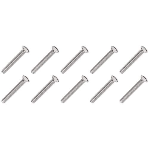 M3.5mm x 40mm Long Electrical Machine Screws Light Switch Plug Socket x10