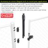 D&D Technologies ML3VPKA+ML3RPK MagnaLatch Vertical Pull for Round Posts, Child & Pet Safety Magnetic Gate Latch