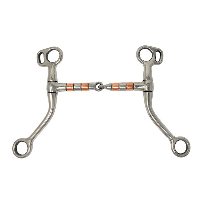 AJ Tack Wholesale Tom Thumb Snaffle with Roller Mouth Bit