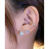 4 Pcs Self Ear Piercing Kit, Disposable Sterile Ear Piercing Gun Ear Piercing Tool (White)