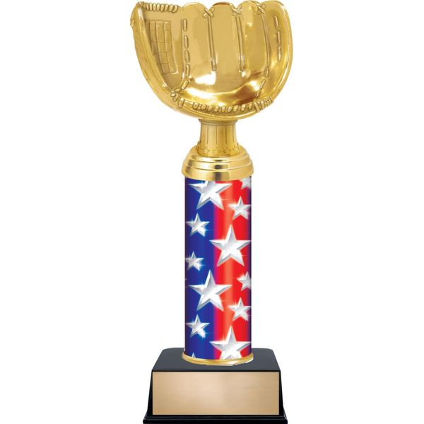 Crown Awards Personalized 10.5" Baseball Glove Pennant Star Trophy, Customize Now