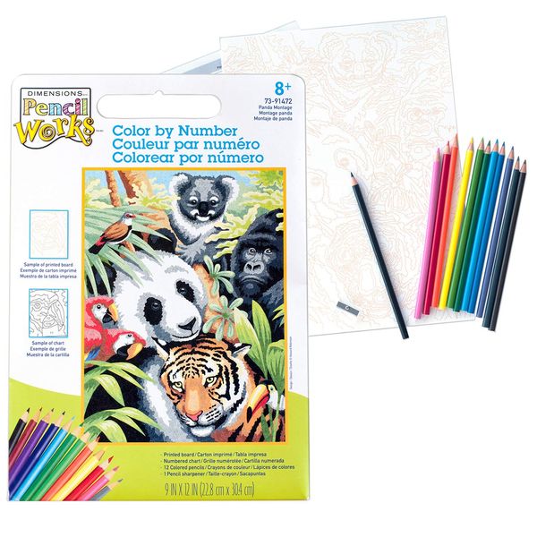 Dimensions 91472 Panda Montage Paintworks Pencil by Numbers