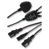 Pro Elec E JUNCTION FIG8 IEC Splitter, 2x IEC + Fig 8 Power Lead with Surge Protector