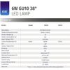 Bright Source Non-Dimmable LED GU10 Bulb, 6W, 445lm, 38°, 6500K Daylight White
