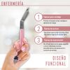 Sick Scissors - Blunt Tip Scissors - Stainless Steel - Design - Distinctive Keyring (Pink Keyring)