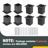 8 PACK 4x4 Post Base Kit Metal Post Brackets for Wood & Concrete Installations
