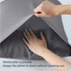 Bedsure Viscose from Bamboo Pillow Cases Queen - Silk Grey Cooling Pillowcase