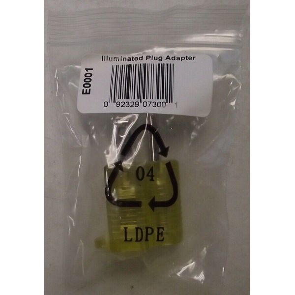 Legacy Manufacturing E0001 Lighted Three Prong Plug Adapter