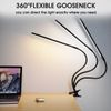 LED Desk Lamp Adjustable Lamp with Clamp Eye-Caring Reading Desk Light US