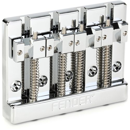 Fender Fender® HiMass™ 4-String Bass Bridge Assembly With Brass Saddles