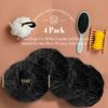 Shower Cap for Men Reusable Extra Large Shower Cap for Women (Black 4 Pack Large) Satin Double Layer EVA Waterproof Long Hair Cap