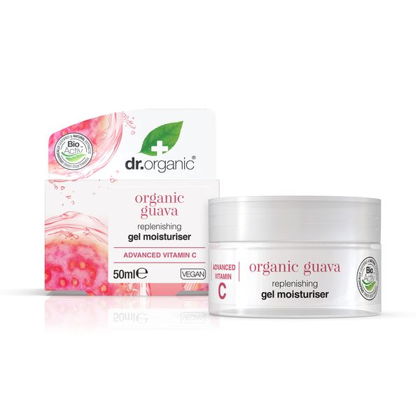 Dr Organic, Organic Guava Gel Moisturiser, Vitamin C, Natural, Vegan, Cruelty Free, Paraben & SLS Free, 50ml