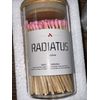 Radiatus Regular Stick Pink Tip Matches 4 Inch Refill 100 pcs Glass Container