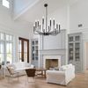 Modern Farmhouse Lighting  Pendant Light，12-Light Rustic Candle Ceiling Light
