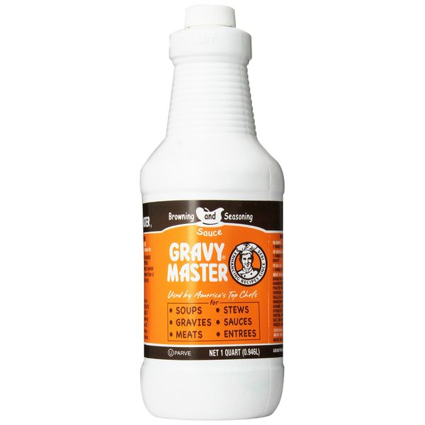 Gravy Master: Grilling, Seasoning and Browning Sauce - Ready to Use - 1 Bottle (32 fl oz) Vegetarian, No Gluten, Kosher, Pareve - Grill, Glaze, Braise, Steak Crust - Made in the USA Since 1935