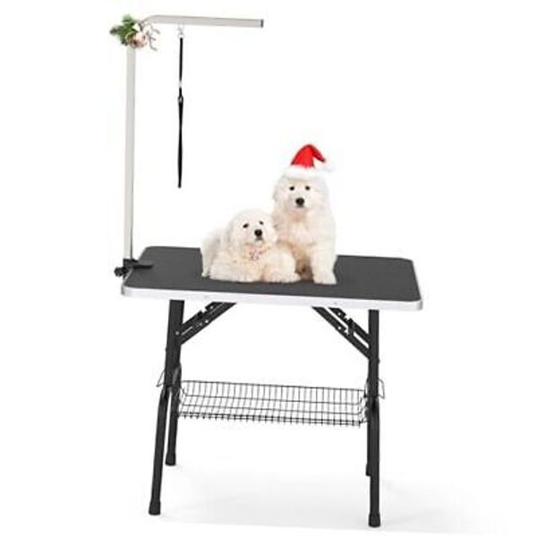 36" Height Adjustable Dog/Pet Grooming Table, Foldable Grooming 36 Inch Black