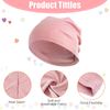 4 Pieces Bamboo Sleep Cap Multifunctional Skull Caps Headwear Frizzy Hair Sleep Hat Breathable Hair Sleeping Cap Helmet Liner Hard Hat Beanie Cap for Women Black