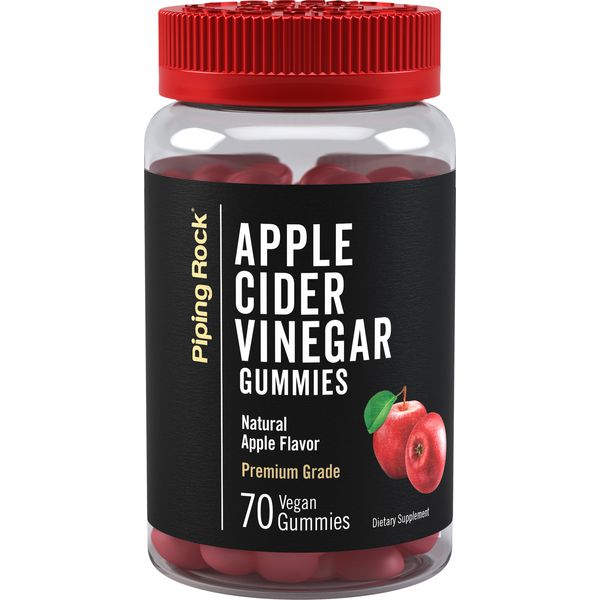 Apple Cider Vinegar Gummies | 70 Count | ACV Gummy | Non-GMO | by Piping Rock