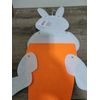 Happy Easter Bunny Decor Hanger,  wall sign, Felt Jointed 3D Character. New 