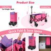 VILLEY Collapsible Foldable Wagon 220L Heavy Duty Extended Folding Utility Carts