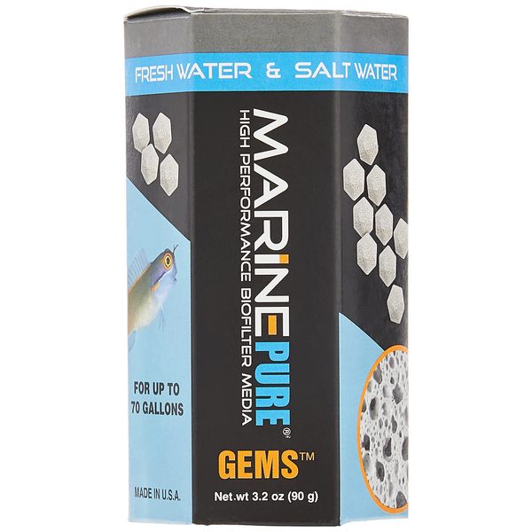 Marine Pure Biofilter Media Gems - 90g,Black