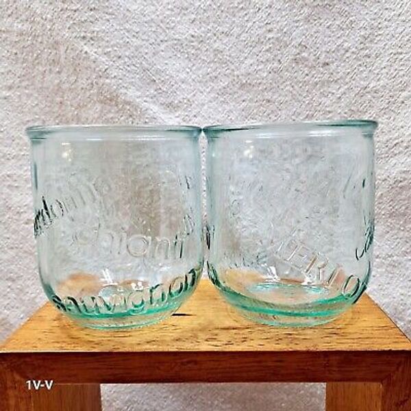 Set Of 2 Amici Home Italian Recycled Green Vino Stemless Wine Glass, 12 oz