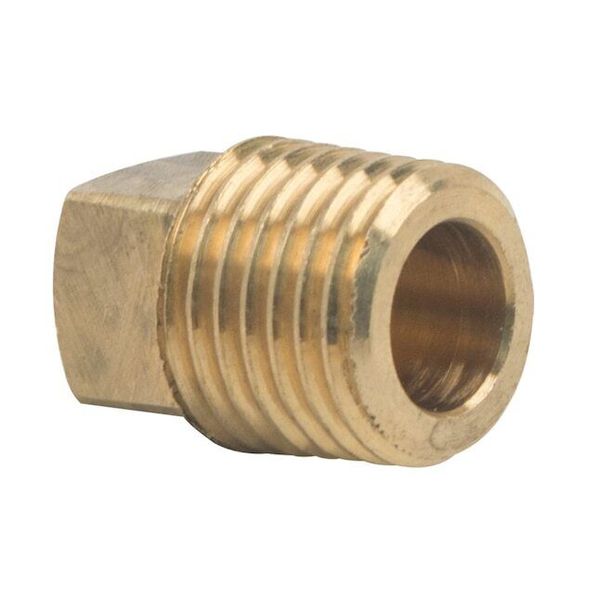 BRASS 3/4" MALE NPT PIPE PLUG, SQUARE HEAD, CORED, FUEL OIL GAS LIQUID