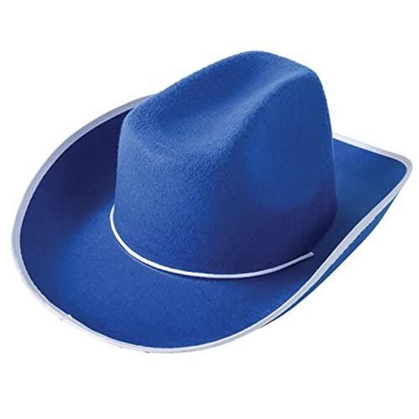 U.S. Toy Blue Felt Western Style Cowboy Hat Size Large