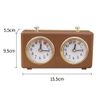 Chess Clock Timer, Mechanical Count Down Timer Chess Clock, Professional Analogue Competition Timer Clockwork Driven Timer for Tournament Board Game (Brown)