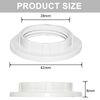 4 Piece E14 Lampshade Reducer Ring, 26.5mm Plastic Screw Collar for Table Lamp & Ceiling Light - Twist Lock Socket Replacement Fitting