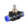 uxcell LSA-4 Union Straight Air Flow Control Valve with Push-to-Connection Fitting Pneumatic Inline Speed Controller Tube Outer Diameter 4mm