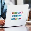 CafePress Autism Acceptance Rectangle Bumper Sticker Car Decal