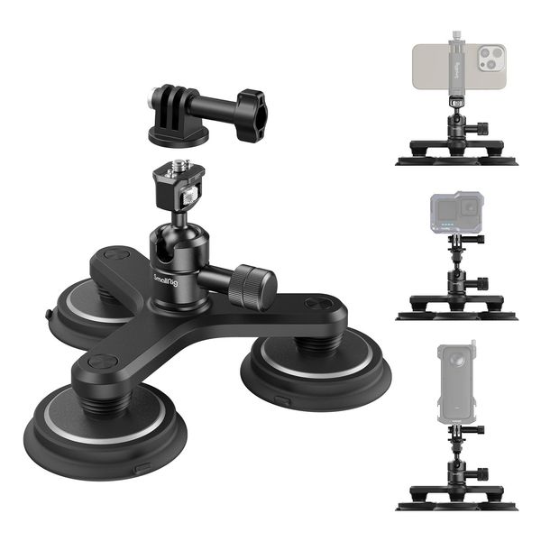 SmallRig Suction Cup Camera Mount Car Action Camera Shooting Tripod Suction Cup Support Kit 4468