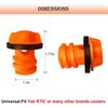 MANWU Cooler Drain Plugs Lid T Latch Straps Handles Replacement for Orange