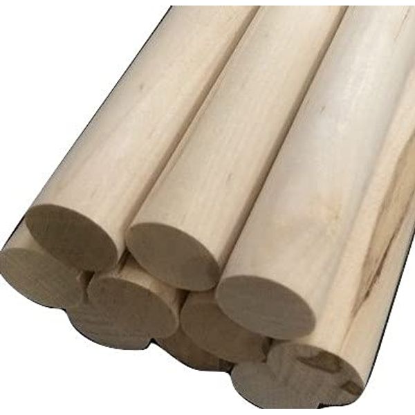 10 Pack of 19mm Hardwood Wooden Dowels - 60cm Long